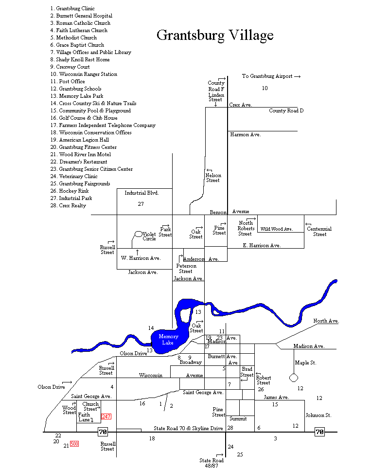 Real estate in Grantsburg Wisconsin Imagemap